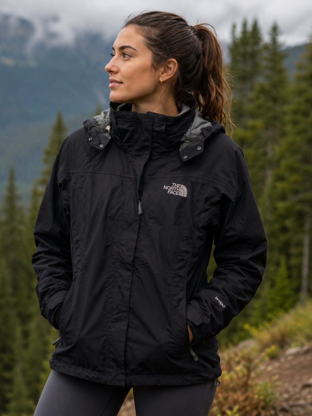 The North Face HyVent Waterproof Black Ski Snow Jacket